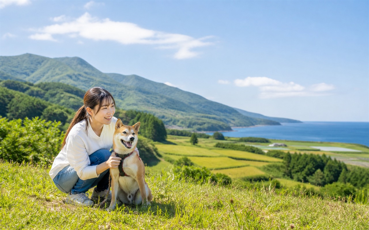 青森県を犬と旅する旅行イメージ