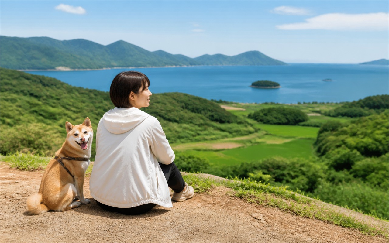 愛媛県を犬と旅する旅行イメージ