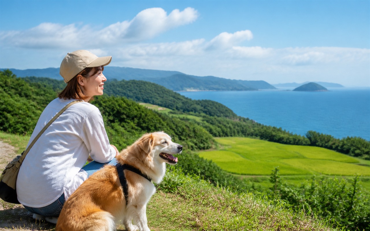 福岡県を犬と旅する旅行イメージ