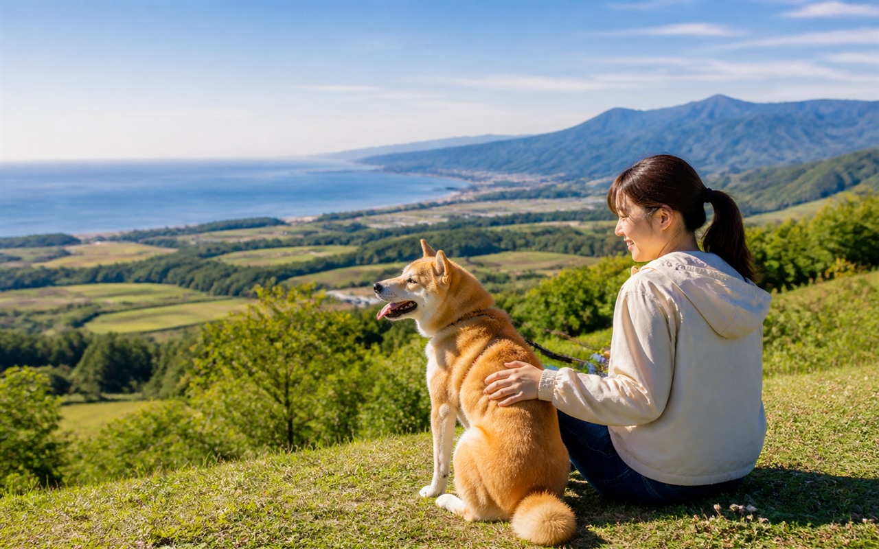 福島県を犬と旅する旅行イメージ