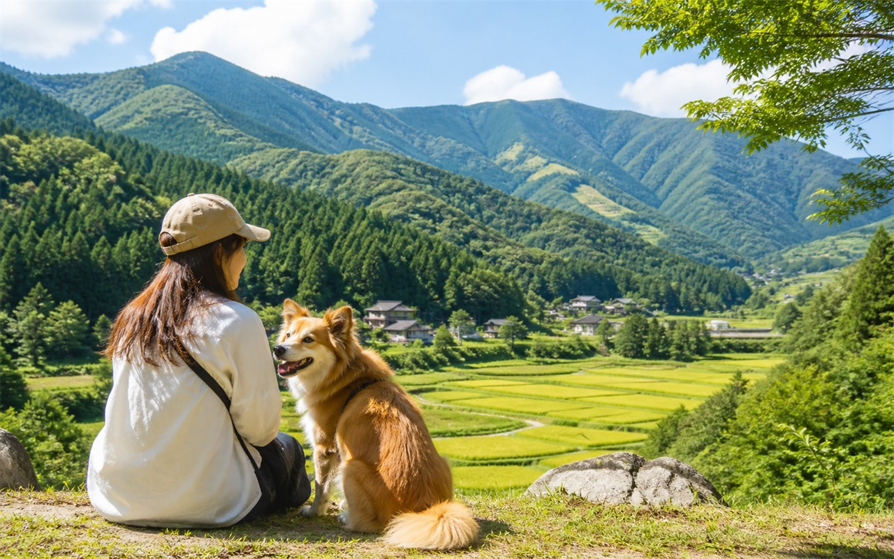岐阜県を犬と旅する旅行イメージ