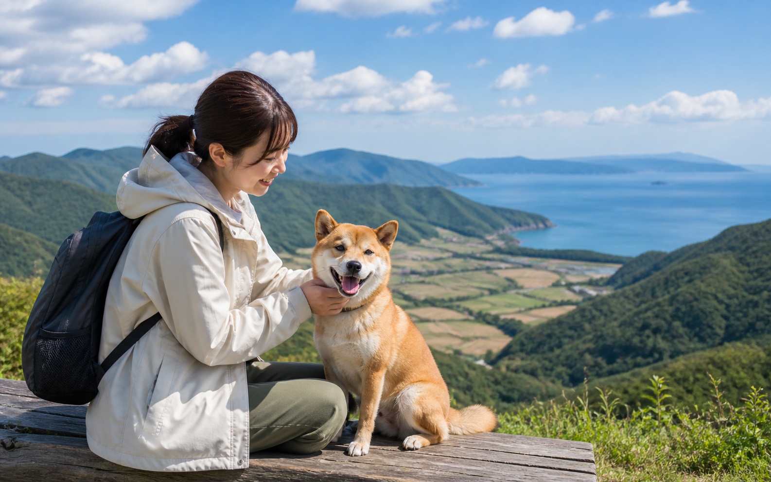 兵庫県を犬と旅する旅行イメージ