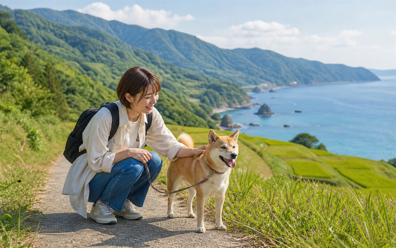 石川県を犬と旅する旅行イメージ