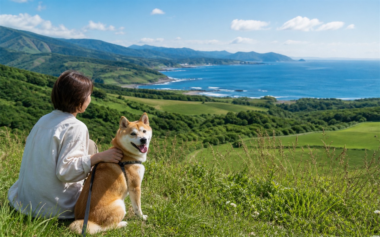 岩手県を犬と旅する旅行イメージ