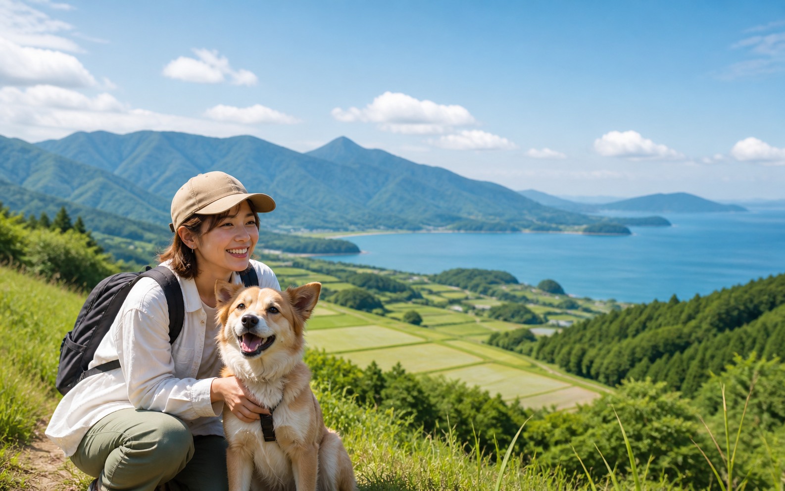 熊本県を犬と旅する旅行イメージ