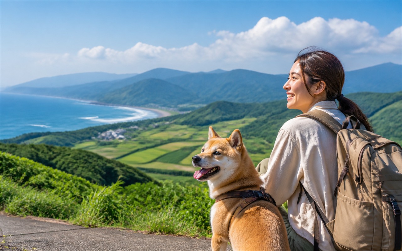 宮崎県を犬と旅する旅行イメージ