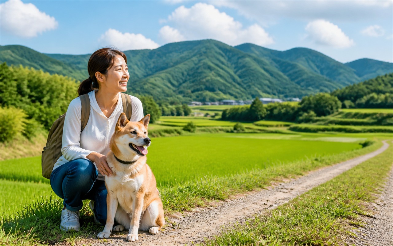 奈良県を犬と旅する旅行イメージ