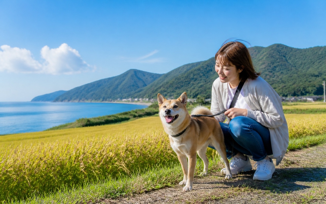 新潟県を犬と旅する旅行イメージ