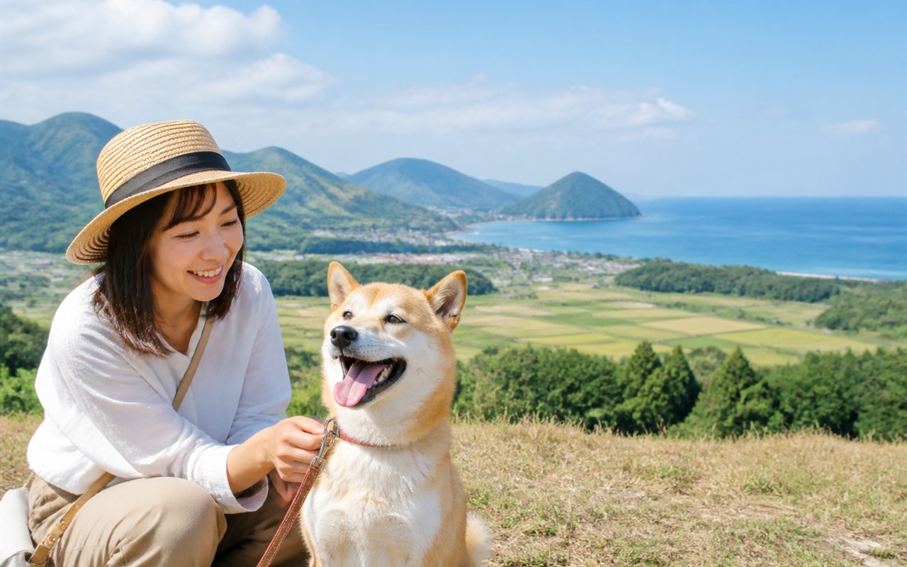 大分県を犬と旅する旅行イメージ