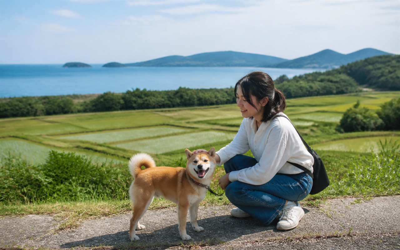 岡山県を犬と旅する旅行イメージ