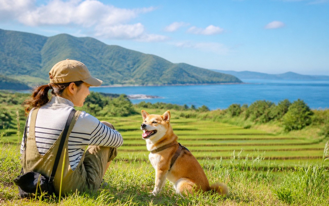 佐賀県を犬と旅する旅行イメージ