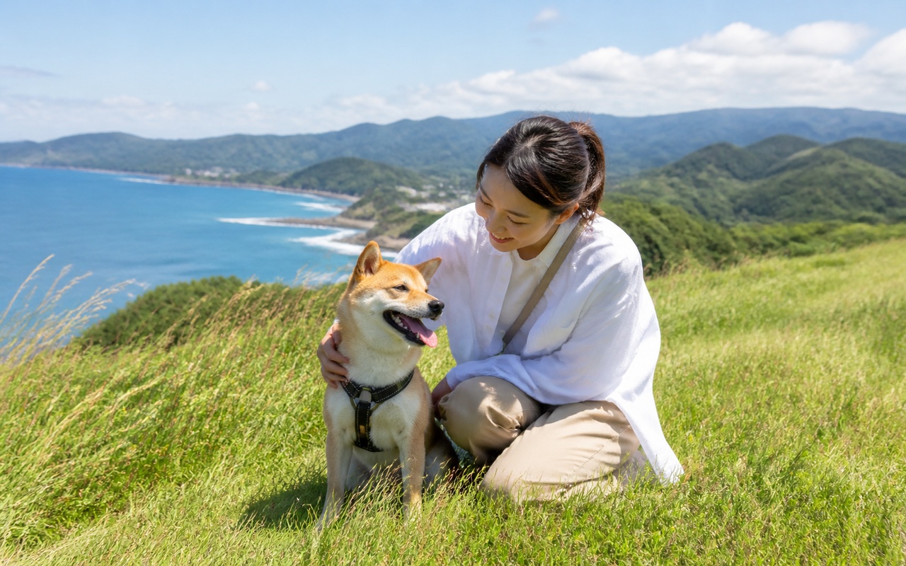 東京都を犬と旅する旅行イメージ