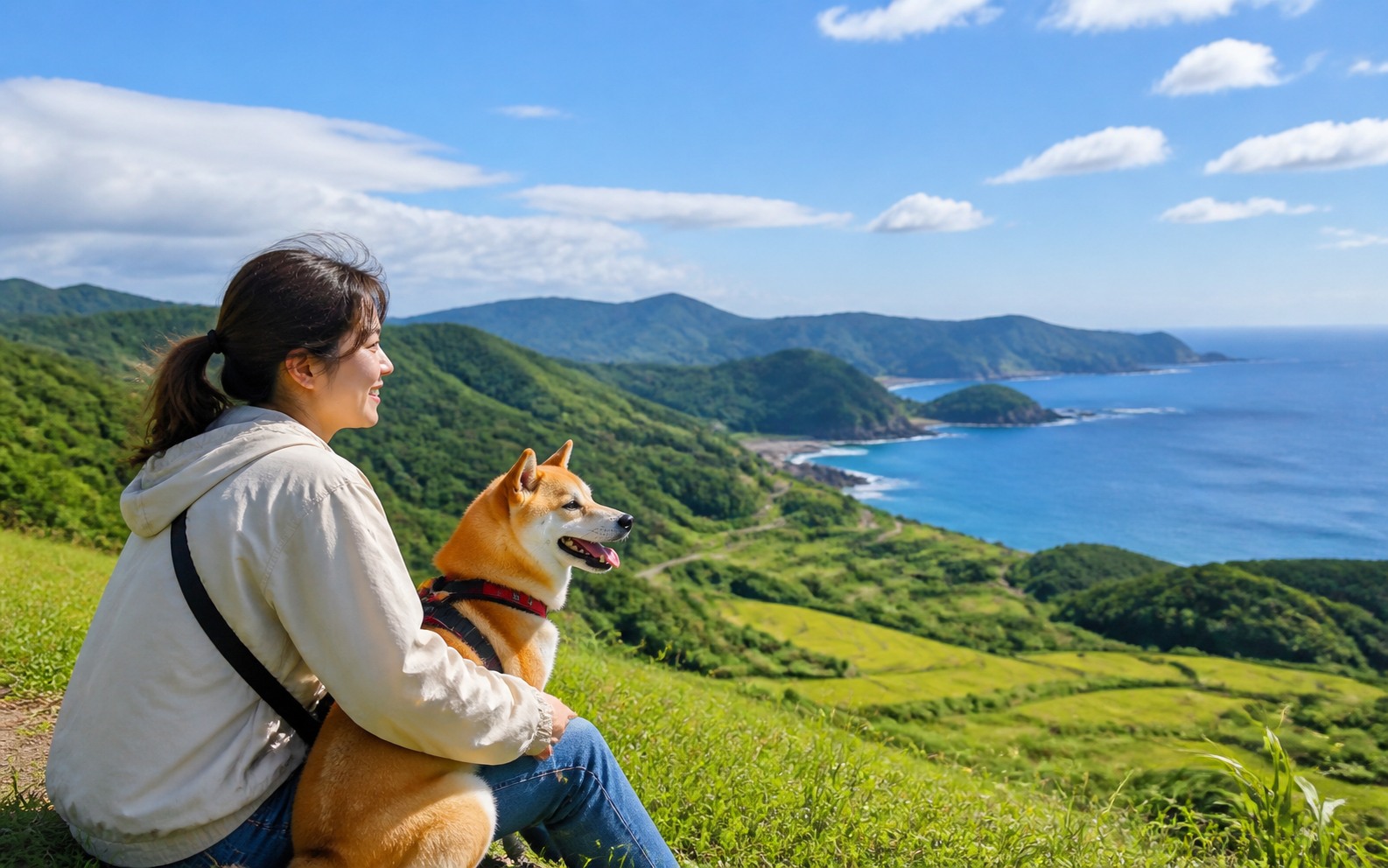 和歌山県を犬と旅する旅行イメージ