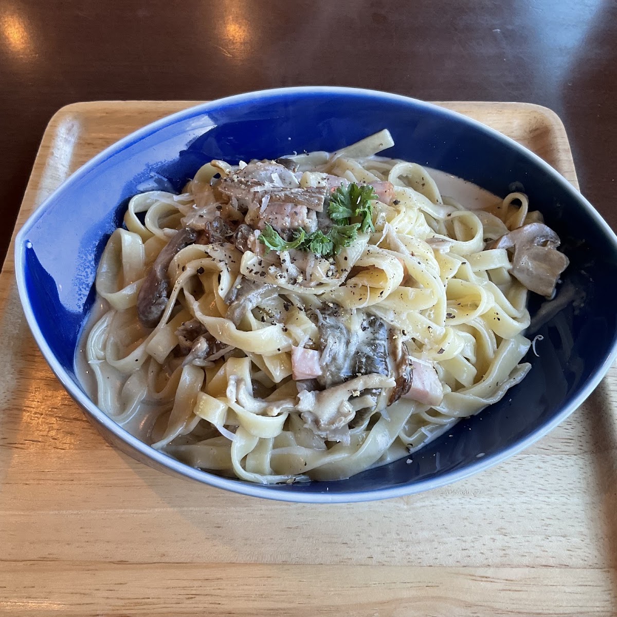 カフェボタンの実際の写真