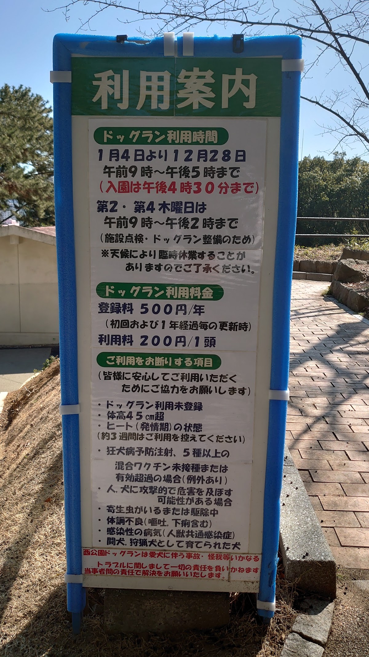 県営西公園ドッグランの実際の写真