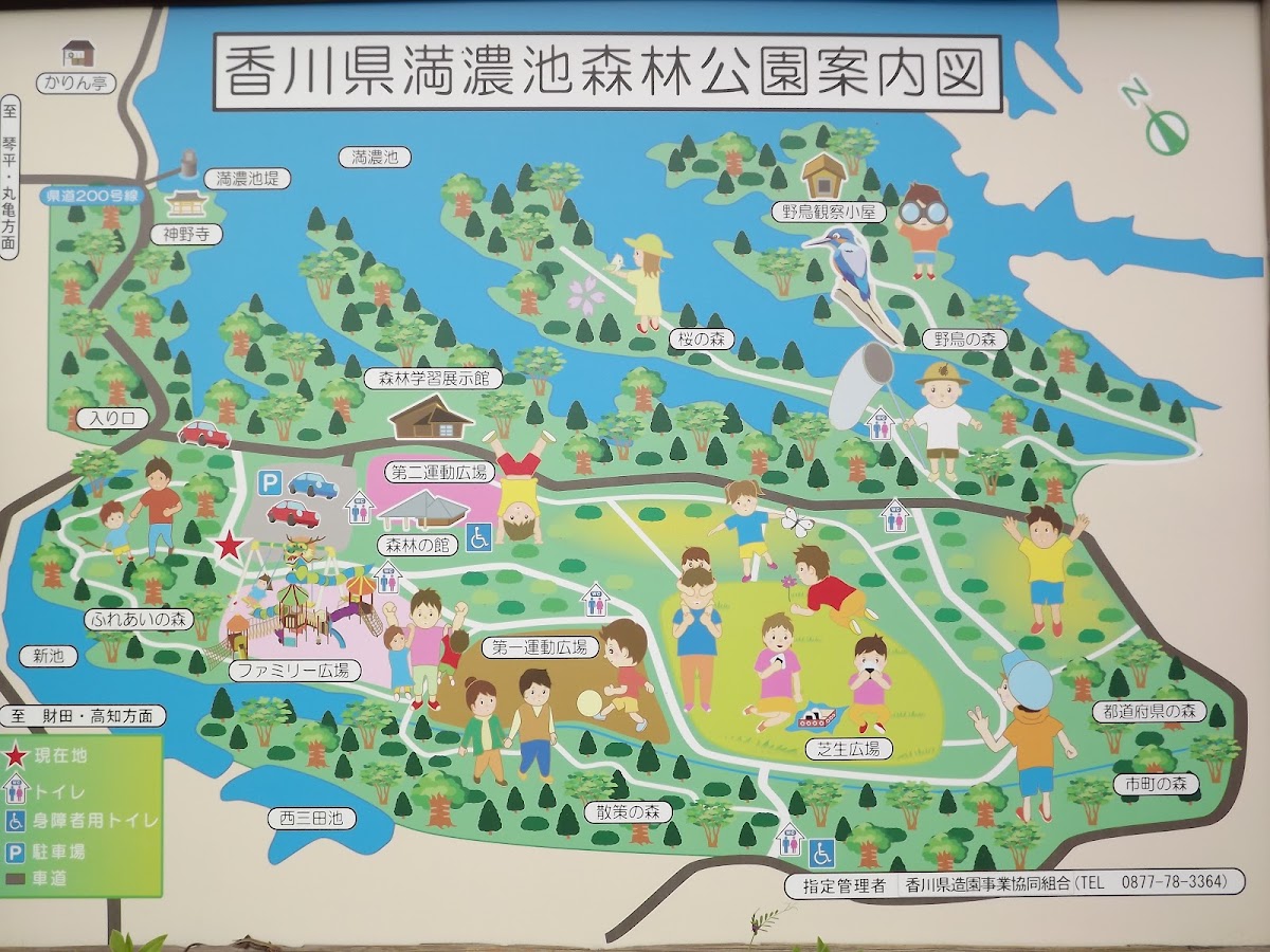 香川県満濃池森林公園の実際の写真